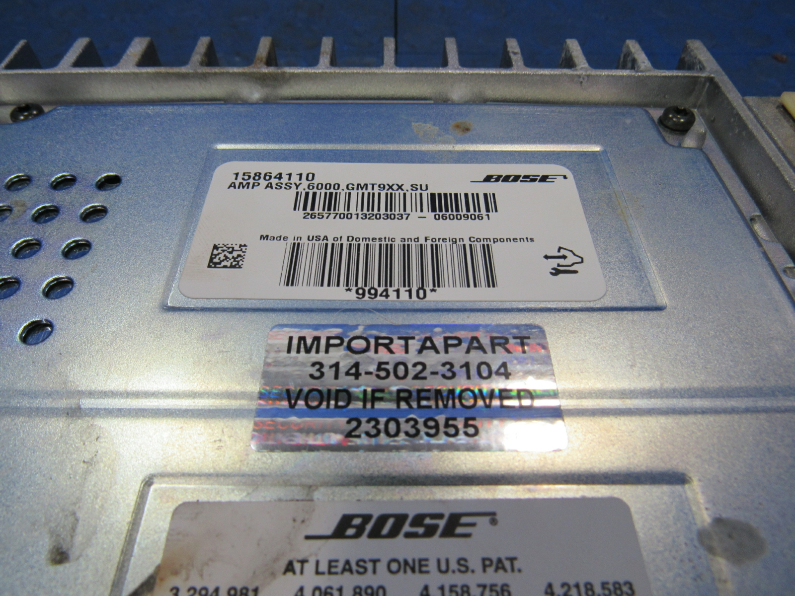 Resignation Parcel Uensartet 07-10 Cadillac Escalade ESV EXT OEM Bose Stereo Audio Amplifier Amp  15864110 955 – Importapart