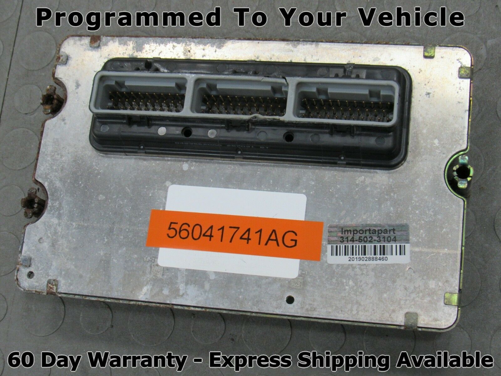 01 Jeep Wrangler TJ  MT ECU ECM PCM Engine Computer 56041741AG 741 PROG  8460 – Importapart