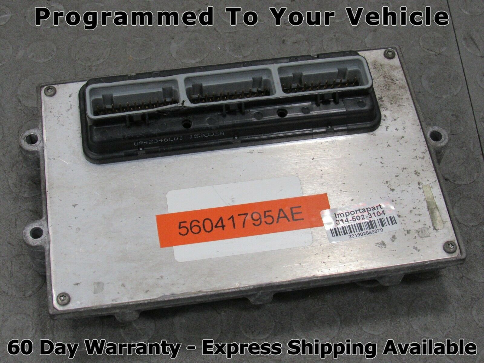01 Jeep Cherokee XJ  MT ECU ECM PCM Engine Computer 56041795AE 795 PROG  9970 – Importapart